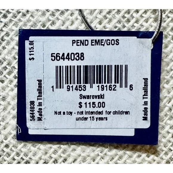 [SOLD] - NWT Swarovski "Exalta" Necklace With Green Crystal Pendant - Authentic - Picture 5 of 11